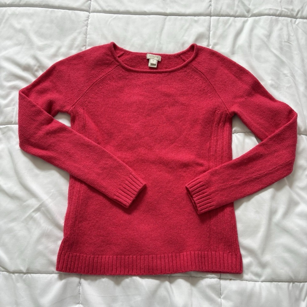 J.‎ Crew Sweater Womens XS Pink Merino Wool Blend Feminine Dainty Coquette Fairy